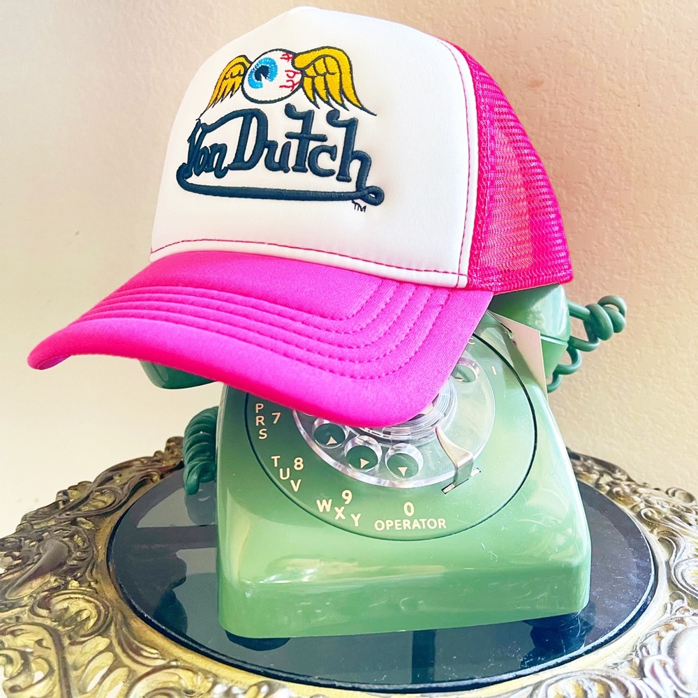New Hot Pink Von Dutch Trucker Hat